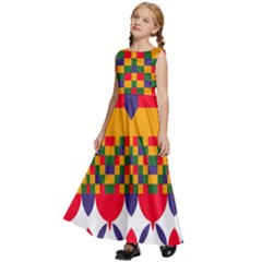 Kids  Satin Sleeveless Maxi Dress 