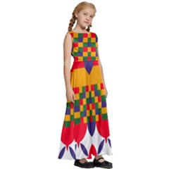 Kids  Satin Sleeveless Maxi Dress 