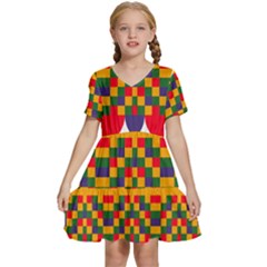 Kids  Short Sleeve Tiered Mini Dress 