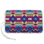 Pastel shapes rows on a purple background                                                               Pen Storage Case (M)