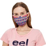 Pastel shapes rows on a purple background                                                               Crease Cloth Face Mask (Adult)