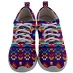 Pastel shapes rows on a purple background                                                               Mens Athletic Shoes