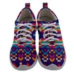 Pastel shapes rows on a purple background                                                                Women Athletic Shoes