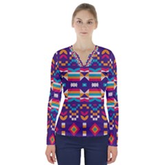 V-Neck Long Sleeve Top 