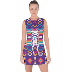 Lace Up Front Bodycon Dress 
