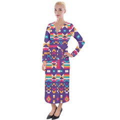 Velvet Maxi Wrap Dress 