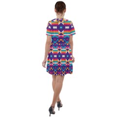 Short Sleeve Shoulder Cut Out Dress  