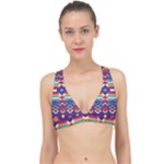 Pastel shapes rows on a purple background                                                                 Classic Banded Bikini Top