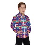 Pastel shapes rows on a purple background                                                                   Wind Breaker (Kids)