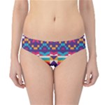 Pastel shapes rows on a purple background                                                                  Hipster Bikini Bottoms