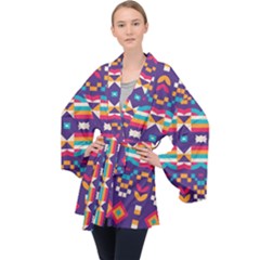 Long Sleeve Velvet Kimono  