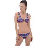 Pastel shapes rows on a purple background                                                                   Ring Detail Crop Bikini Set