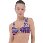 Pastel shapes rows on a purple background                                                                   Ring Detail Bikini Top