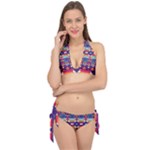 Pastel shapes rows on a purple background                                                                   Tie It Up Bikini Set