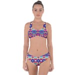 Pastel shapes rows on a purple background                                                                    Criss Cross Bikini Set