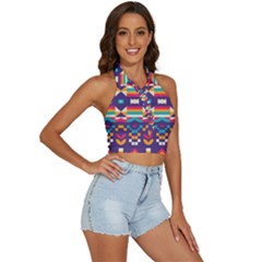 Backless Halter Cami Shirt 
