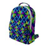 Colorful stars pattern                                                                    Flap Pocket Backpack (Large)