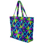 Colorful stars pattern                                                                 Zip Up Canvas Bag