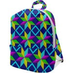 Colorful stars pattern                                                                 Zip Up Backpack