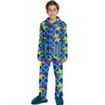 Colorful stars pattern                                                           Kids  Long Sleeve Velvet Pajamas Set