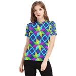 Colorful stars pattern                                                                     Men s Short Sleeve Rash Guard