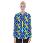 Colorful stars pattern                                                                     Women Long Sleeve Shirt