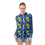 Colorful stars pattern                                                                   Long Sleeve Chiffon Shirt