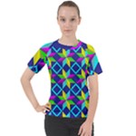 Colorful stars pattern                                                                   Women s Sport Raglan Tee