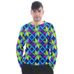 Colorful stars pattern                                                                   Men s Long Sleeve Raglan Tee