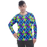 Colorful stars pattern                                                                  Men s Pique Long Sleeve Tee