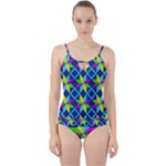 Colorful stars pattern                                                                    Cut Out Top Tankini Set