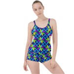 Colorful stars pattern                                                                    Boyleg Tankini Set