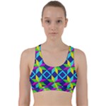 Colorful stars pattern                                                                        Back Weave Sports Bra