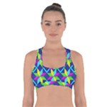 Colorful stars pattern                                                                          Cross Back Sports Bra