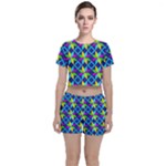 Colorful stars pattern                                                                    Crop Top and Shorts Co-Ord Set