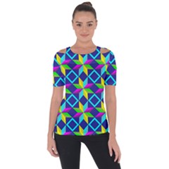Shoulder Cut Out Short Sleeve Top 