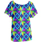 Colorful stars pattern                                                                   Women s Oversized Tee