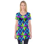 Colorful stars pattern                                                                     Short Sleeve Tunic