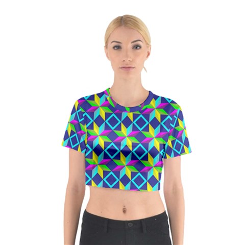 Colorful stars pattern                                                                     Cotton Crop Top from ArtsNow.com