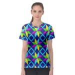 Colorful stars pattern                                                                     Women s Sport Mesh Tee