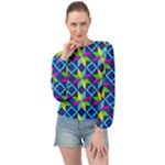 Colorful stars pattern                                                                    Banded Bottom Chiffon Top