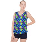 Colorful stars pattern                                                                     Bubble Hem Chiffon Tank Top