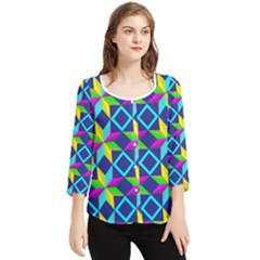 Chiffon Quarter Sleeve Blouse 