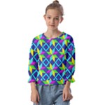 Colorful stars pattern                                                                   Kids  Cuff Sleeve Top