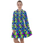 Colorful stars pattern                                                                       All Frills Chiffon Dress