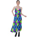 Colorful stars pattern                                                                       Tie Back Maxi Dress