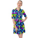 Colorful stars pattern                                                                        Belted Shirt Dress