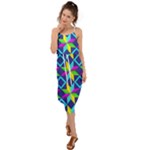 Colorful stars pattern                                                                     Waist Tie Cover Up Chiffon Dress