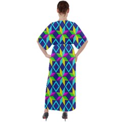 V-Neck Boho Style Maxi Dress 