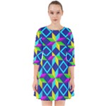 Colorful stars pattern                                                                   Smock Dress